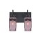 Besa Lighting Milo 4 Vanity, Purple, Black, 2x60W Incandescent 2WG-MILO4PL-BK - alternate 1